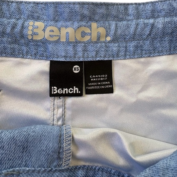 NWOT, Bench, Printed Denim Shorts, XS, Blue - Picture 3 of 8